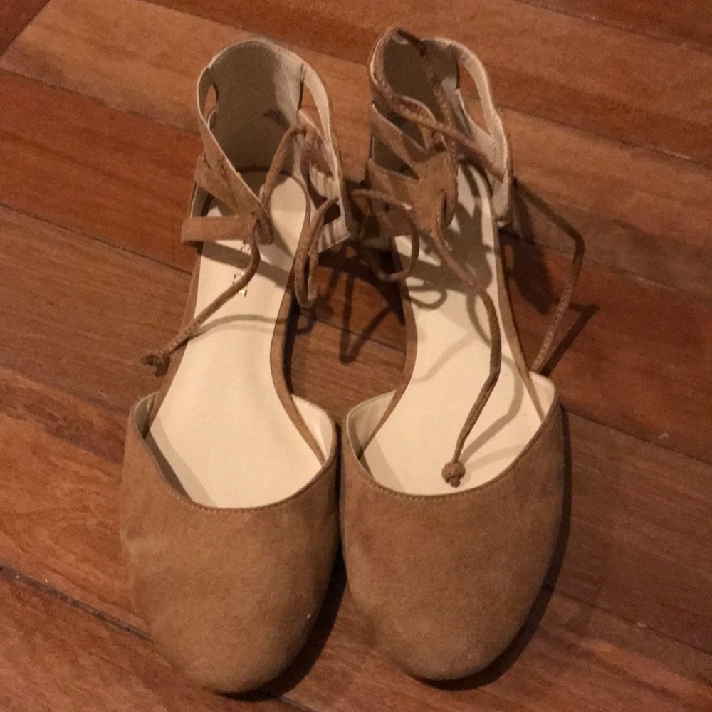 Nine West Ankle Tie Flats